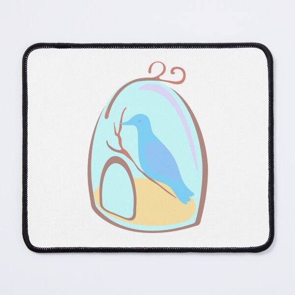 Item preview, Blue bird in a cage designed and sold by rentcreature.