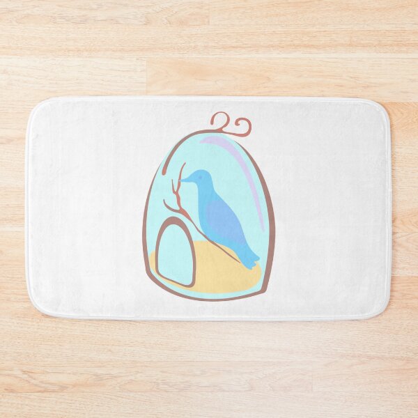 Item preview, Blue bird in a cage   designed and sold by rentcreature.