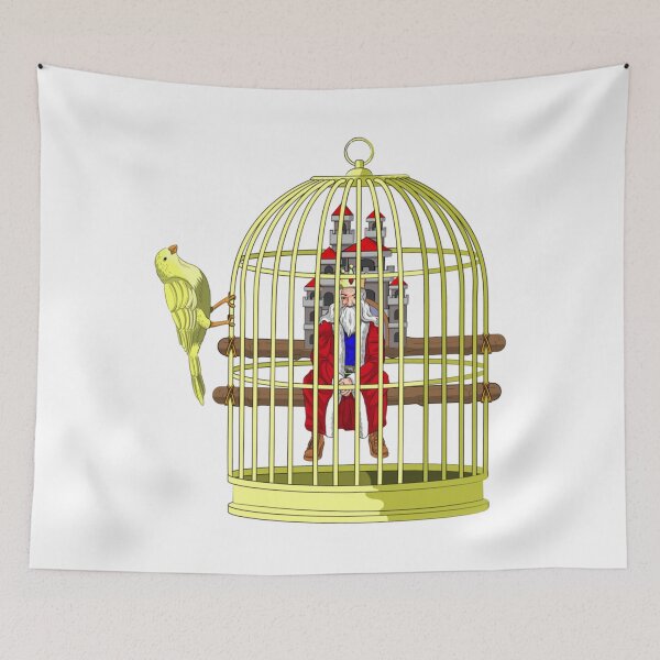 Item preview, CAGED KING - RULER IN A GOLDEN CAGE   designed and sold by rentcreature.