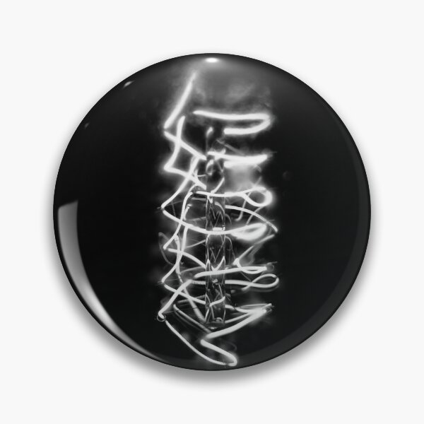 Item preview, The electrical filament of a light bulb in a black and white photo designed and sold by Diana van Neck.