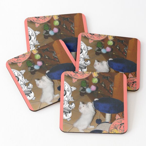 Item preview, White Persian Fluffy Baby Cat Nyssa Playing (Photo by ACCI) designed and sold by VanyssaGraphics.