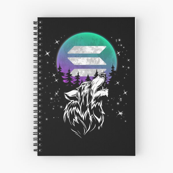 Item preview, Wolf Howling To The Moon Solana Coin SOL Blockchain Cryptocurrency designed and sold by Master Jay.