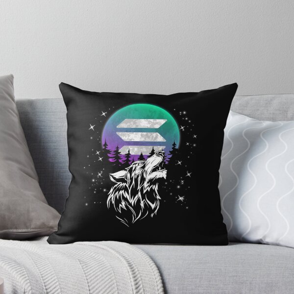 Item preview, Wolf Howling To The Moon Solana Coin SOL Blockchain Cryptocurrency designed and sold by Master Jay.