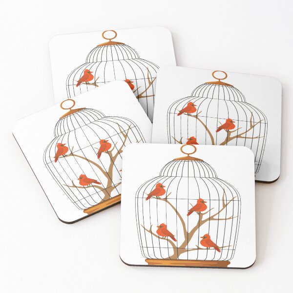 Item preview, Cute BIRD IN A CAGE, Bird Animals     designed and sold by rentcreature.