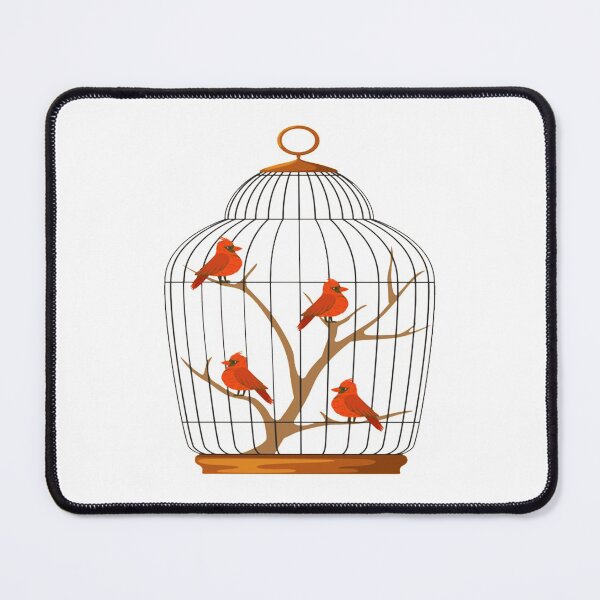 Item preview, Cute BIRD IN A CAGE, Bird Animals designed and sold by rentcreature.