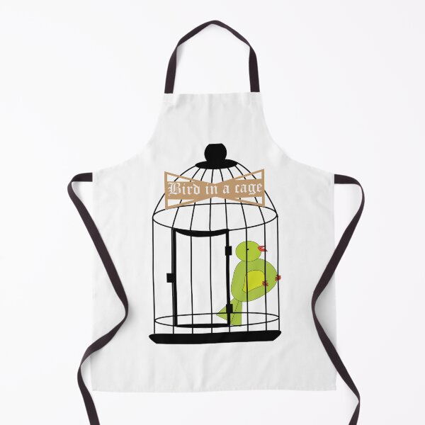 Item preview, Green bird in a cage   designed and sold by rentcreature.