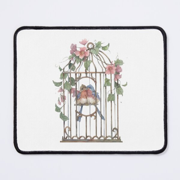 Item preview, Lovebirds in a cage, Lovebirds designed and sold by rentcreature.