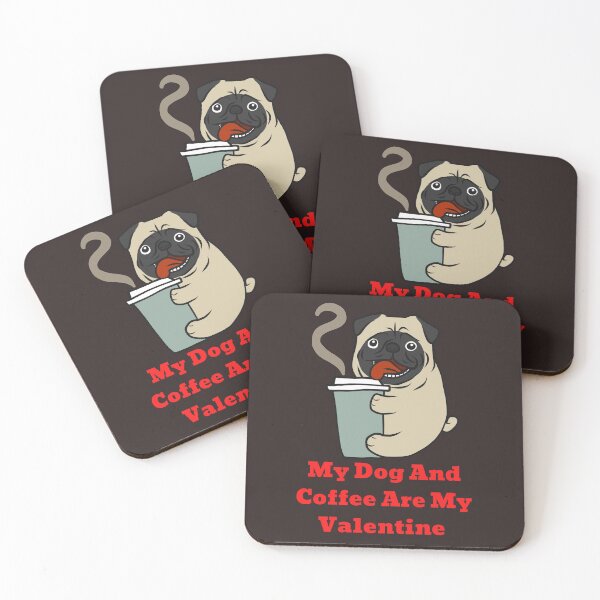 Item preview, my dog and coffee are my valentine  designed and sold by ghadirjo.