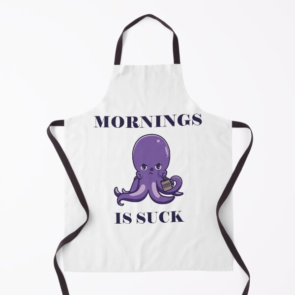Item preview, Mornings Suck octopus drinking coffee designed and sold by mountassirmahdi.