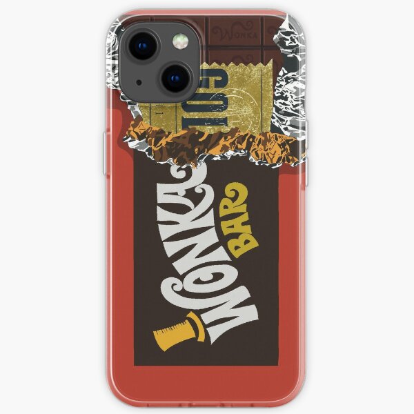 Willy Wonka Bar Golden Ticket Illustration iPhone Soft Case