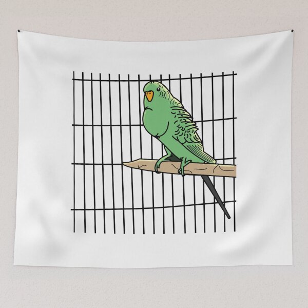 Item preview, Parrot in a cage   designed and sold by rentcreature.