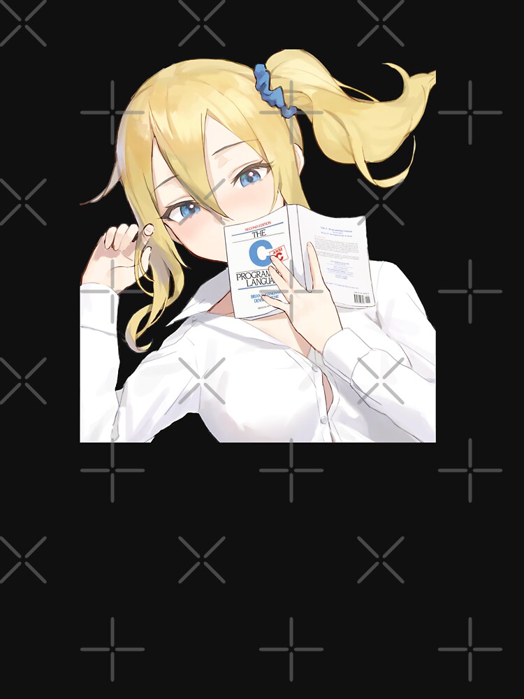 Anime Girl Holding C Programming Language Book Anime Girl Holding C Programming Language Book
