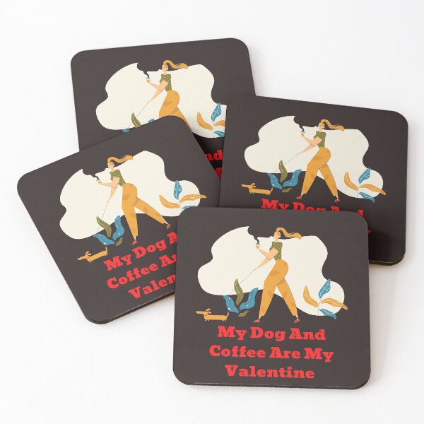Item preview,  my dog and coffee are my valentine  designed and sold by ghadirjo.