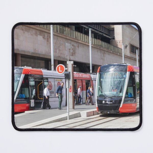 Item preview, Sydney CBD light rail trains at Circular Quay designed and sold by Martin Berry Photography.