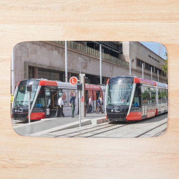 Item preview, Sydney CBD light rail trains at Circular Quay designed and sold by Martin Berry Photography.