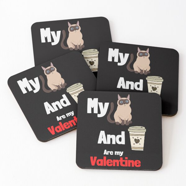 Item preview, my cat and coffee are my valentine  designed and sold by ghadirjo.