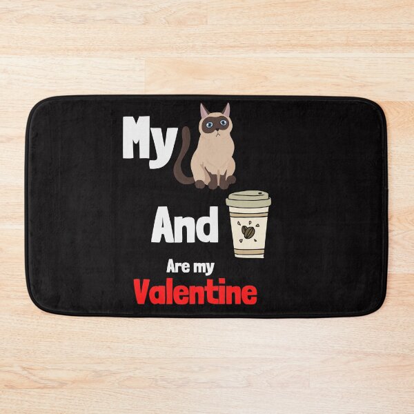 Item preview, my cat and coffee are my valentine  designed and sold by ghadirjo.