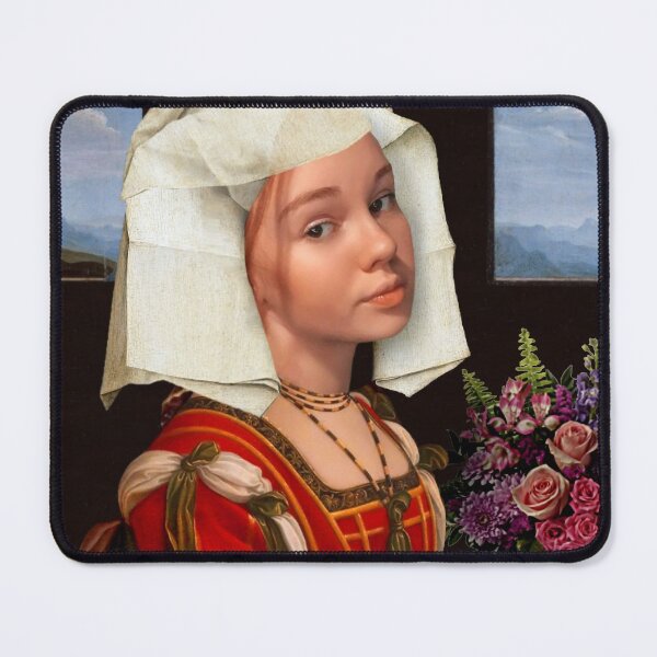 Item preview, Madonna. Old oil painting on canvas. Girl and flowers designed and sold by Anaconda23.