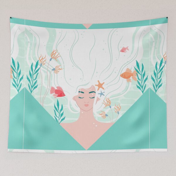 Item preview, Queen goddess of the ocean cancer fishes beach, titanic designed and sold by RashidaHanaart.