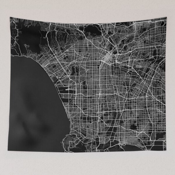 Item preview, Los Angeles City Map of California, USA - Full Moon designed and sold by deMAP.