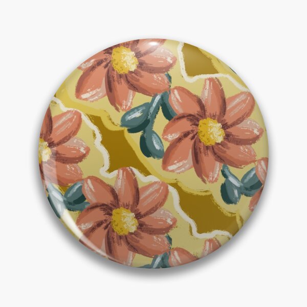 Item preview, pink floral sunny green pattern designed and sold by Subie's Designs.