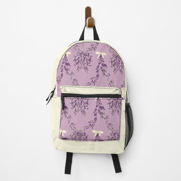 Item preview, wandering jew plant floral purple pattern designed and sold by Subie's Designs.