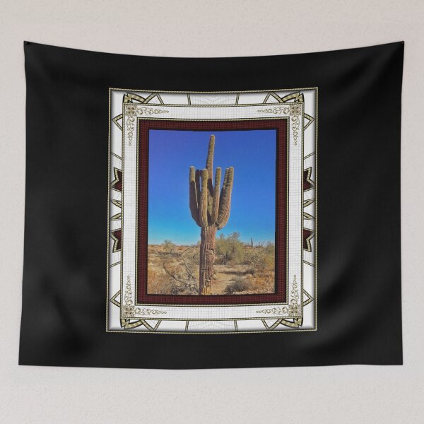Item preview, Saguaro Cactus In Southwestern Style Frame designed and sold by CapeCodGiftShop.