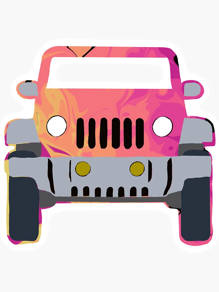 "Jeep Sticker" Sticker for Sale by Elyseanne Redbubble