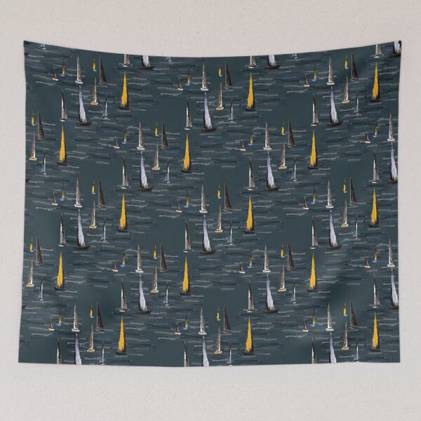 Item preview,  Drawing, yachts, sailboats, sea. designed and sold by UVI-CA.