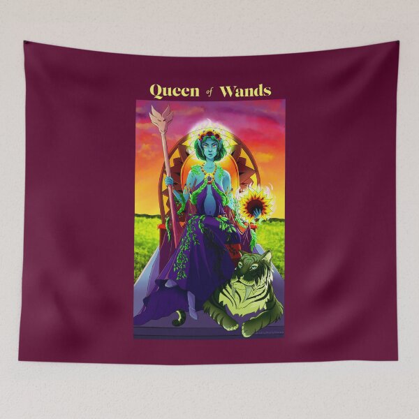 Item preview, Queen of Wands - Wildfire Druid designed and sold by JellyMellyDraws.