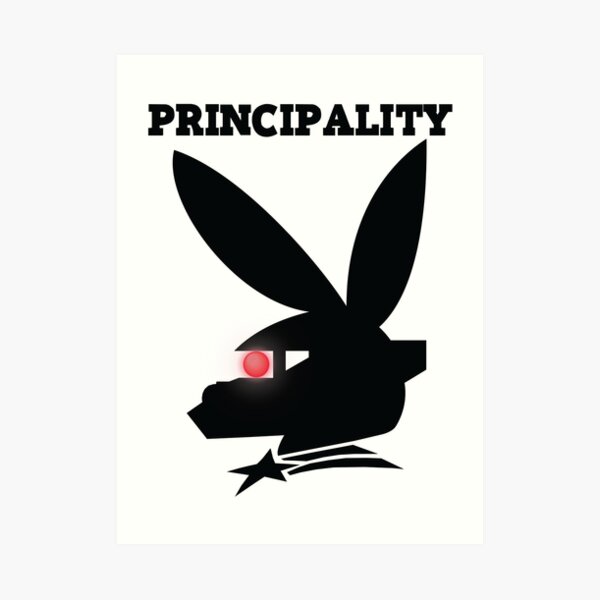 PRINCIPALITY - Black Art Print