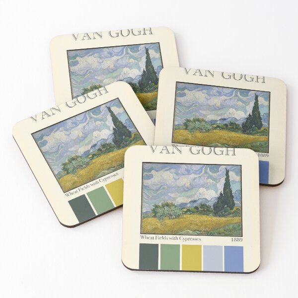 Item preview, Van Gogh - Wheat Fields with Cypresses Color Palette designed and sold by mckennajoy2001.