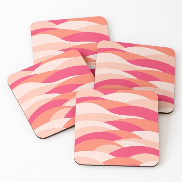 Item preview, Desert Dune, Abstract Pattern #1 Fluorescent Pink designed and sold by bubblyshades.