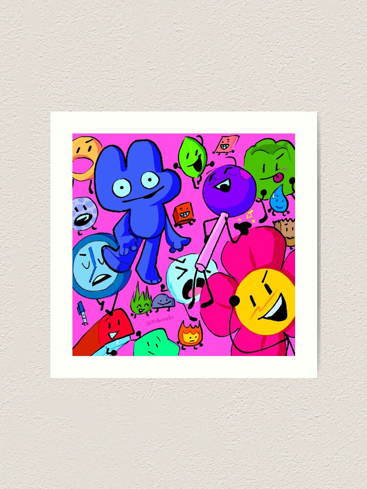 BFDI Inanimate Insanity All Characters (Rainbow) Poster for Sale by  MsBonnie