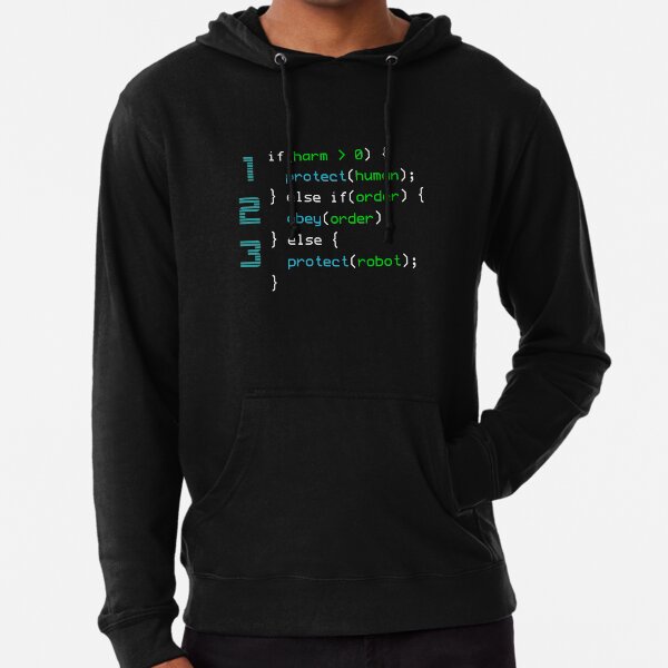 3 Laws of Robotics Lightweight Hoodie