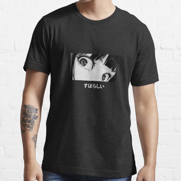 Coquette Aesthetic Pink Anime Eyes Downtown' Men's Vintage T-Shirt