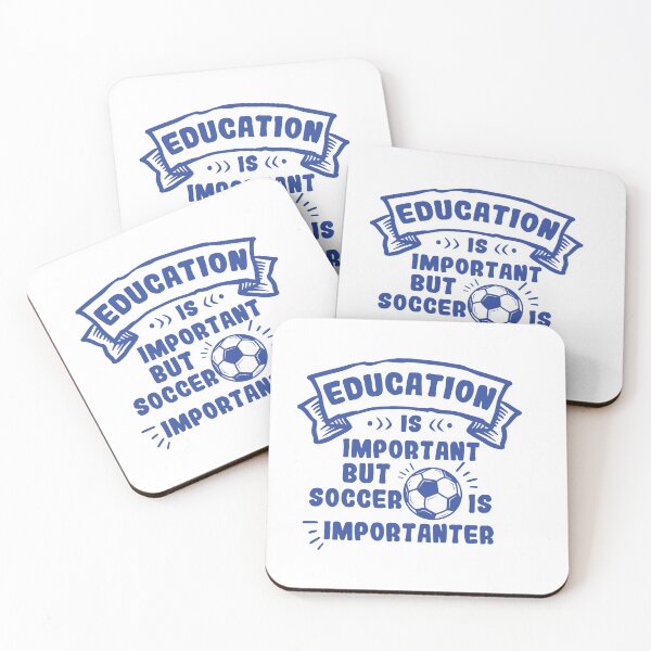 Item preview, Education Is Important But Soccer Is Importanter Funny Bleu Cool Soccer Design For Boys And Girls designed and sold by pedrored369.