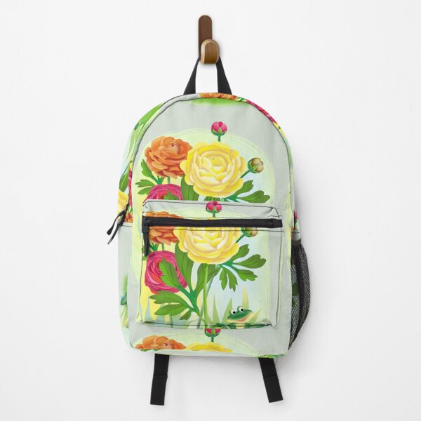 Item preview, Fresh ranunculus of different colors and frog designed and sold by sonaadalian.