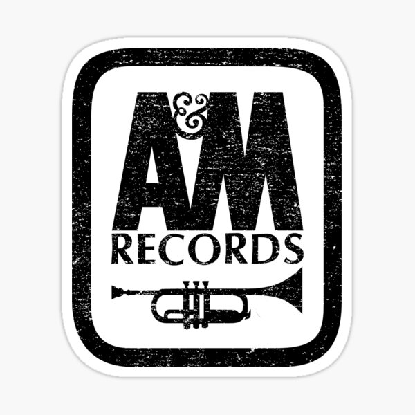 A&M Records Label Trumpet Vintage Distressed Sticker