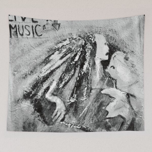Item preview, BW Live Music Abstract designed and sold by Marianne Madson.