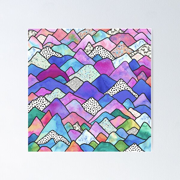 Item preview, Mountains Dreams - Vivid Purples  designed and sold by maryedenoa.