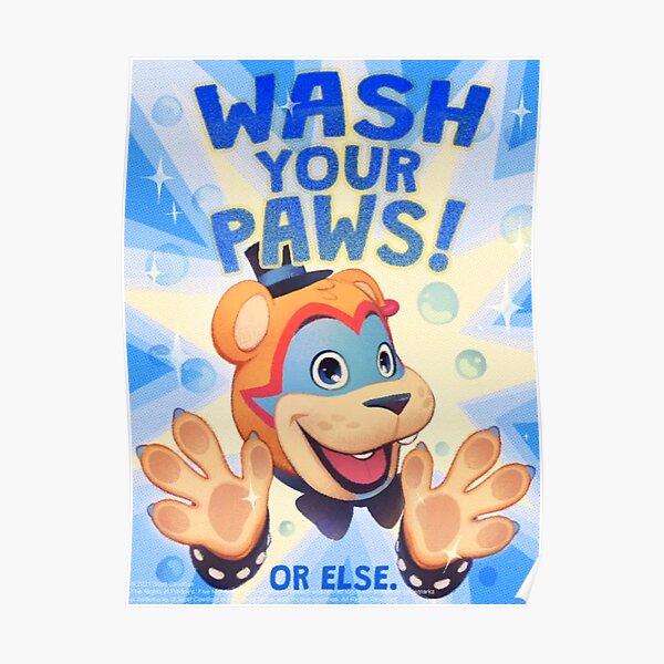 FNAF Security Breach Wash Your Paws In-game Poster Digital, 58% OFF