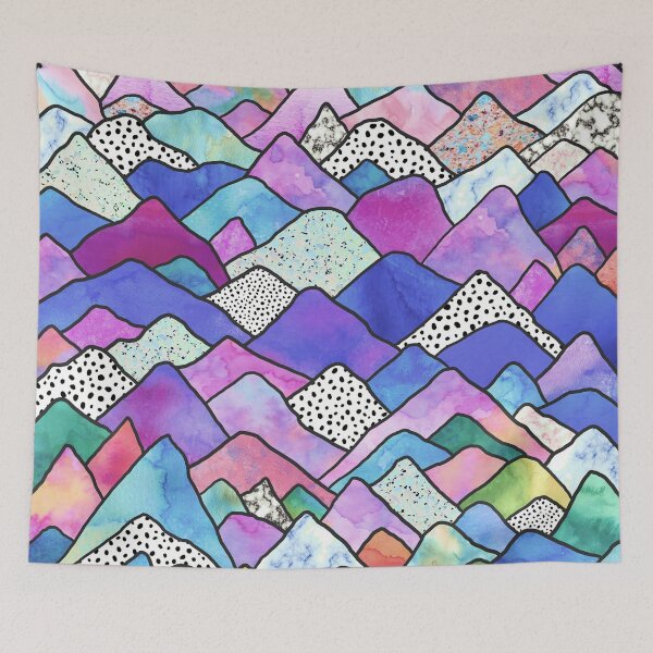 Item preview, Mountains Dreams - Vivid Purples  designed and sold by maryedenoa.