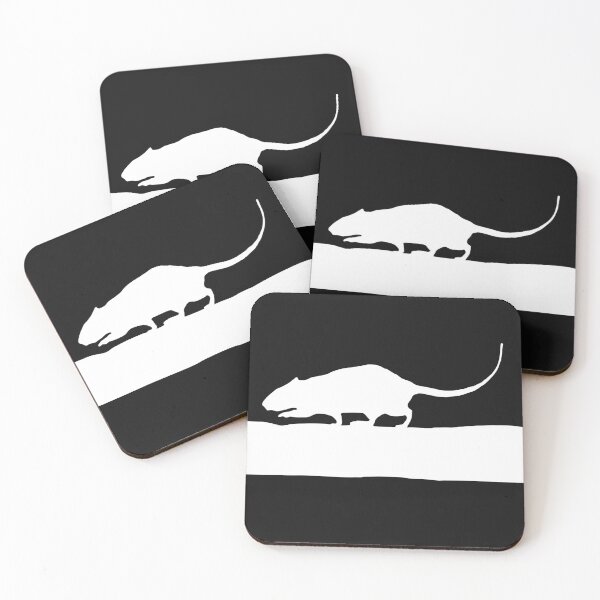 Item preview,  RAT walking on a branch white silohette designed and sold by Solotree.