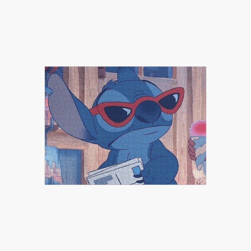 stitch with glasses Jigsaw Puzzle for Sale by alyaST14