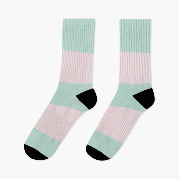 Item preview, Large PALE PINK and MINT GREEN Horizontal STRIPES designed and sold by RachelMacht.