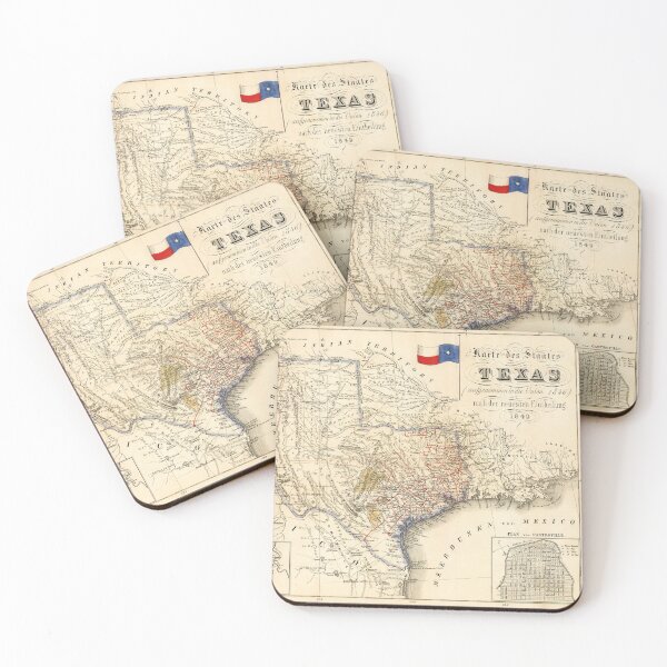 Item preview, Texas State Map, 1849 by Baedeker designed and sold by nextstepdesigns.