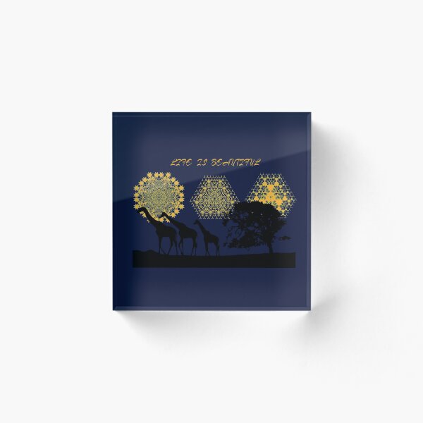 Item preview, Jirafas gráficas La vida es hermosa designed and sold by DesignNIO.