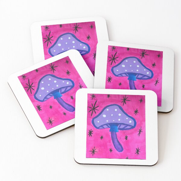 Item preview, Painted Blue and Purple Mushroom with Stars designed and sold by laurenodegard.