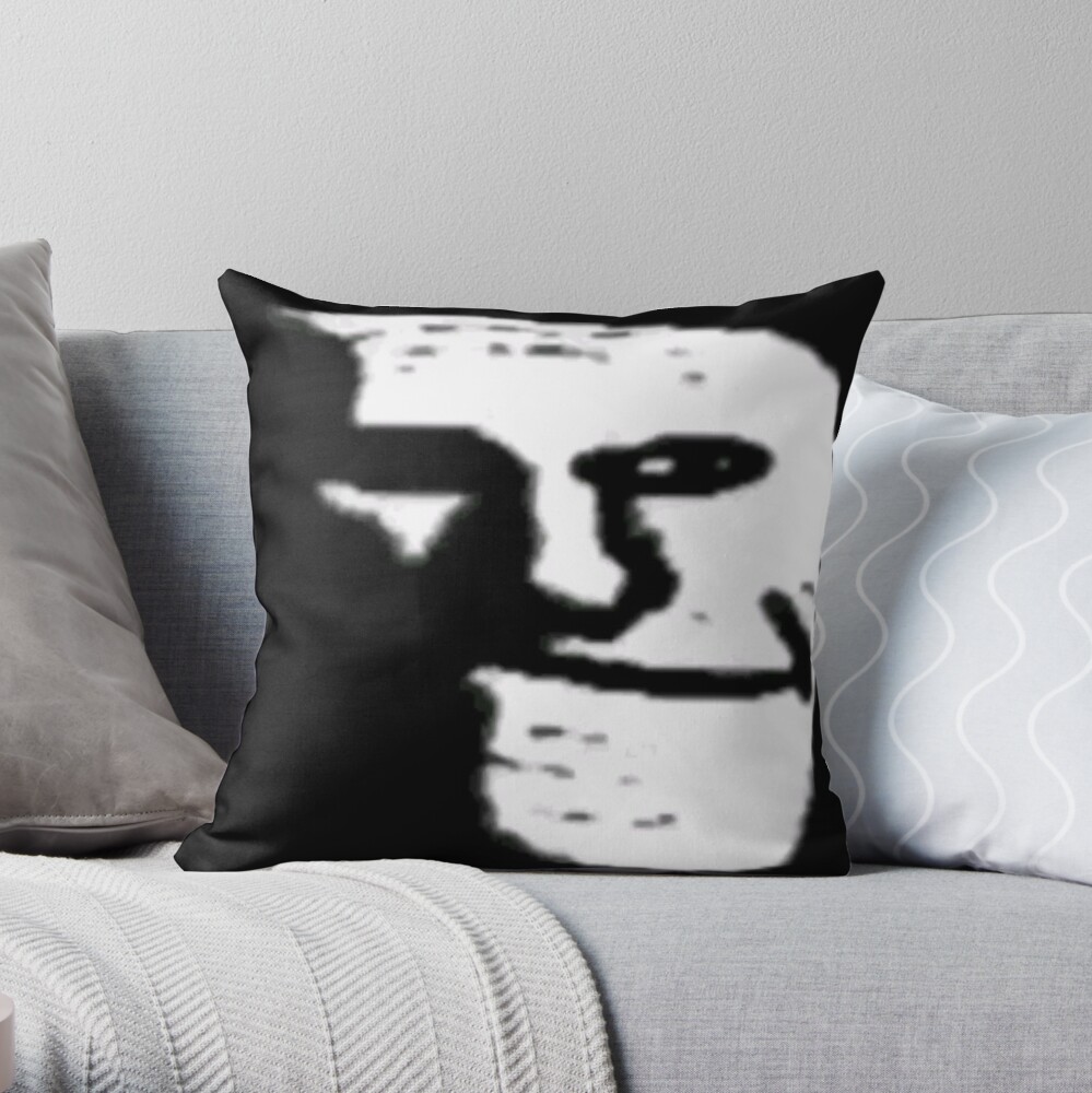  Troll Face Meme Funny Dank Meme Troll Face Throw Pillow : Home  & Kitchen